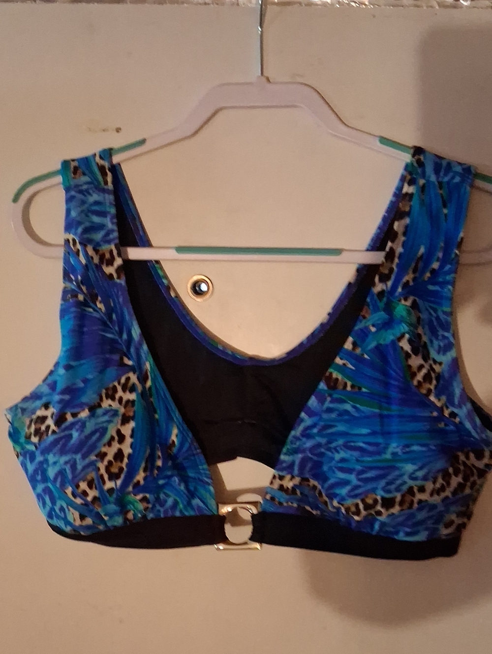 VENUS Black Swimwear Top with Subtle Sheen